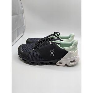 On Women's Cloudflyer Sneakers, Black/White/Green, 11 Medium US